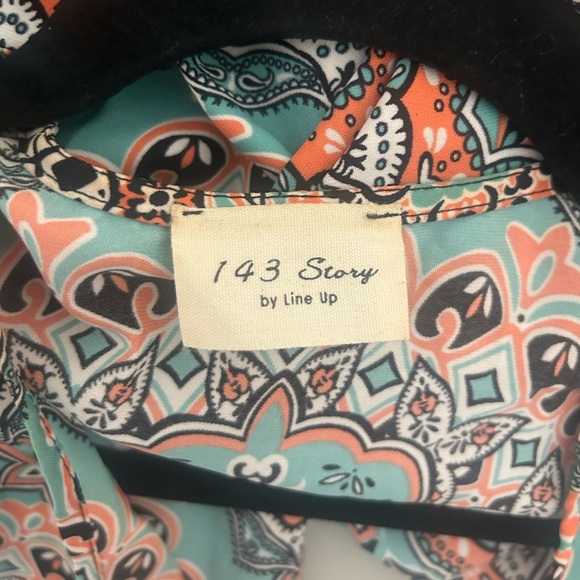 143 Story Open Front Long Cardigan Lightweight Boho Women’s Small - Picture 3 of 6